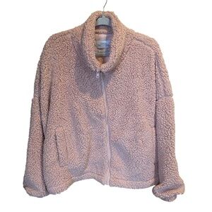 Urban Outfitters Pink Teddy Bear Sherpa Fleece Jacket XL
